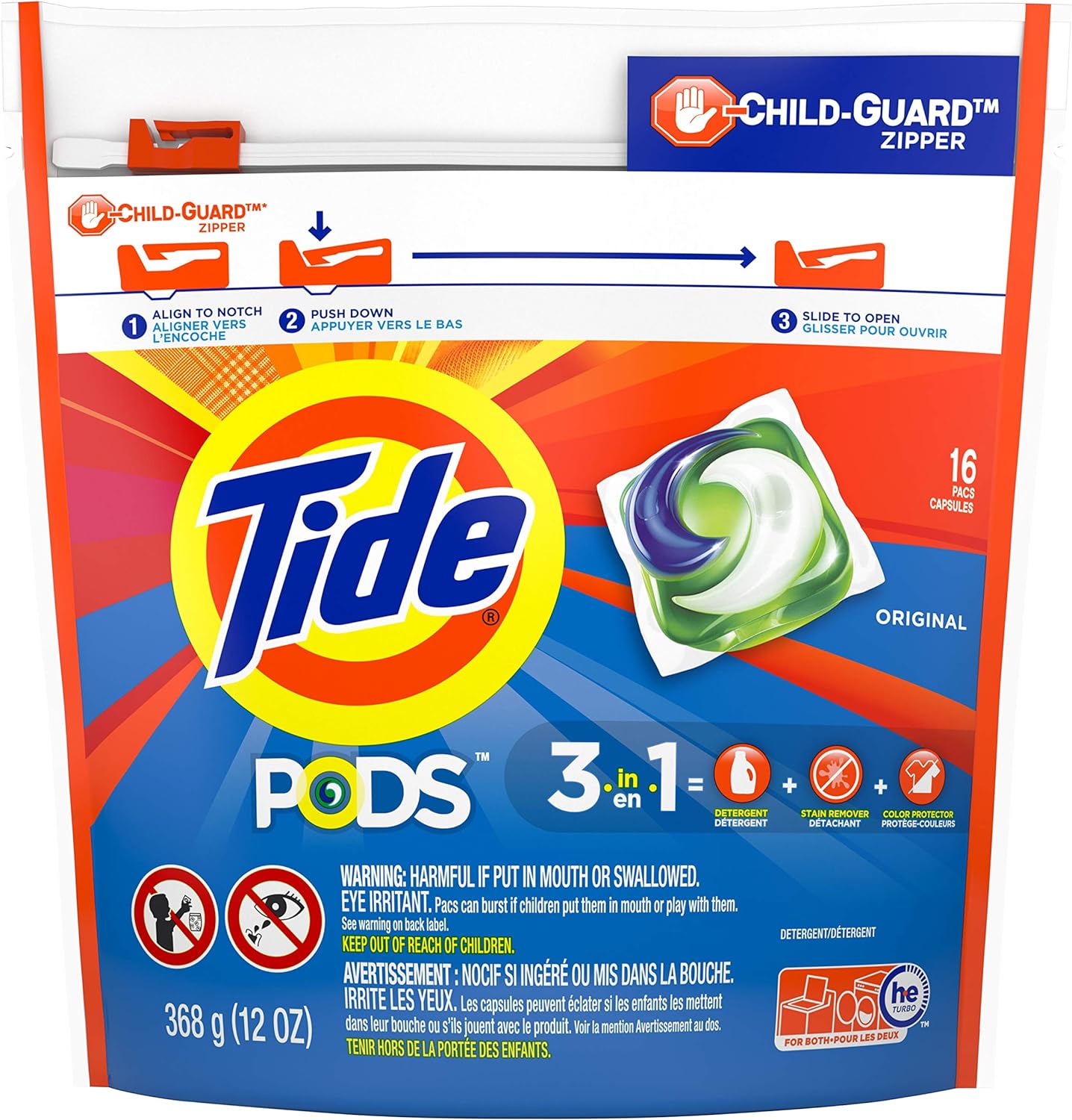 Tide Pods, 16 Count - $4.25 Each (Case of 6)