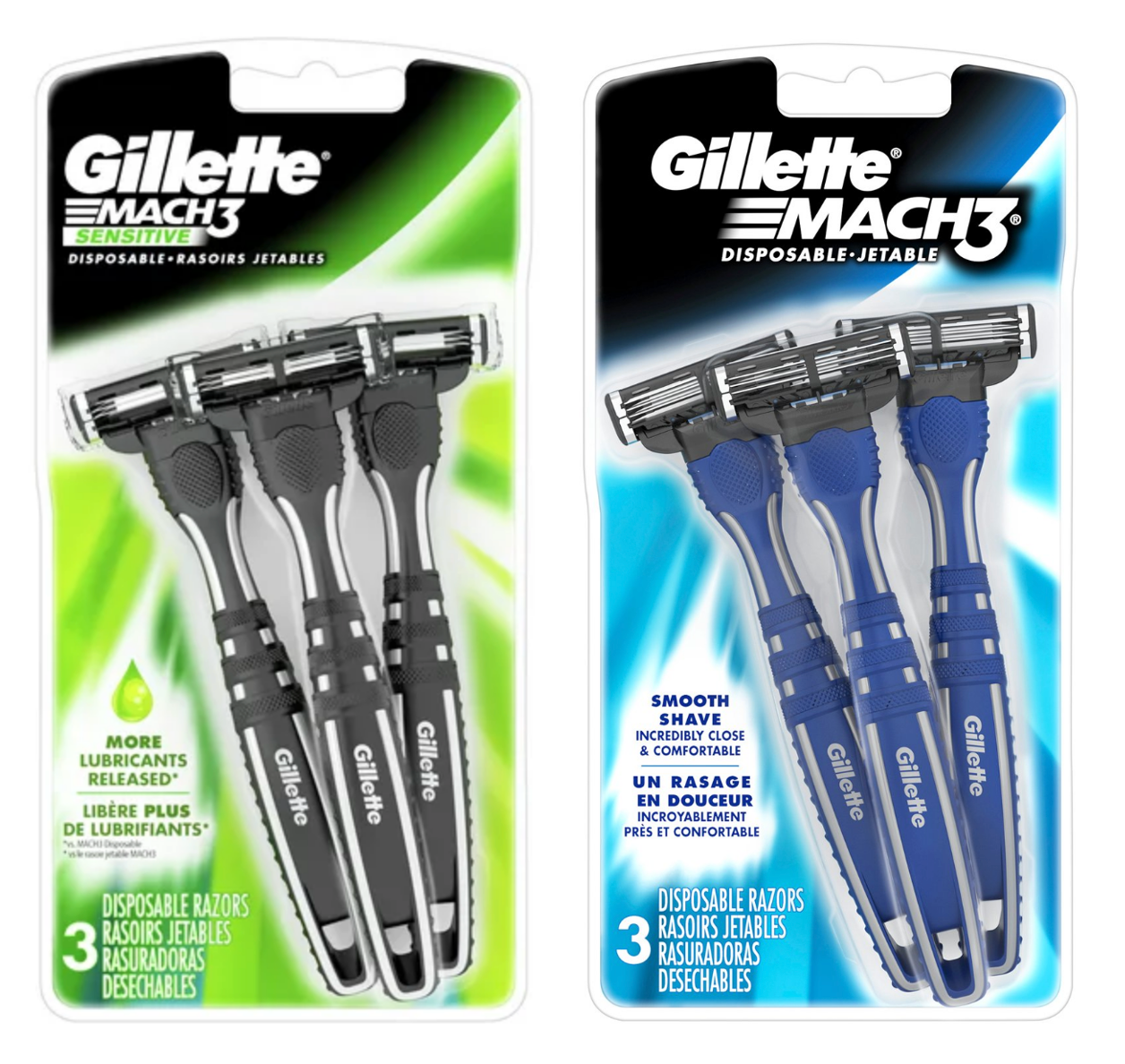 Gillette Mach3 Men's Disposable Razors - 24 count
