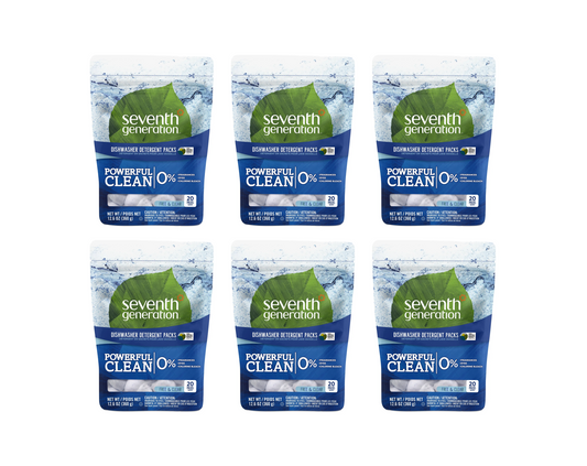 Seventh Generation Dishwasher Detergent Free & Clear, 20 count - $6.50 Each (Case of 6)